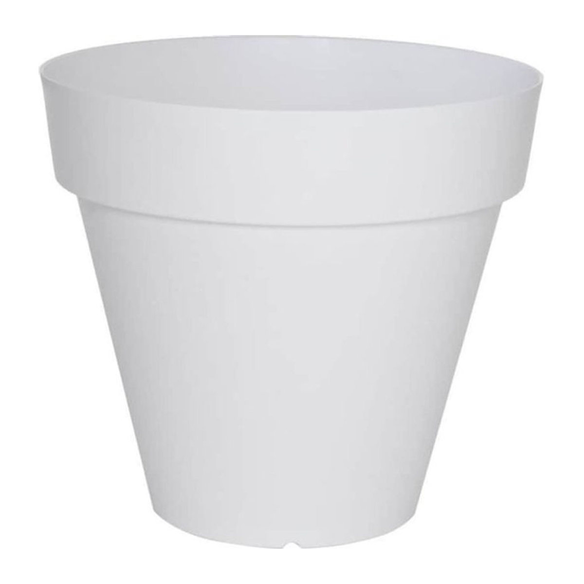 RIVIERA Soleilla Rundtopf aus Kunststoff in Weiß mit minimalistischem Design, Durchmesser: 50 cm - Bild 1