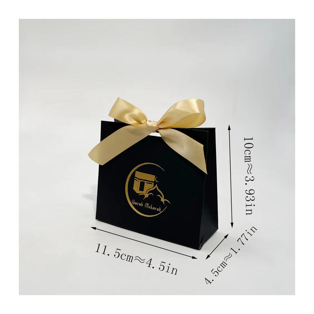 RMTPT Umrah Mubarak und Eid Mubarak Candy Box Set aus Papier in Weiß und Schwarz, quadratisch und orientalisch im Unisex-Design - Bild 6