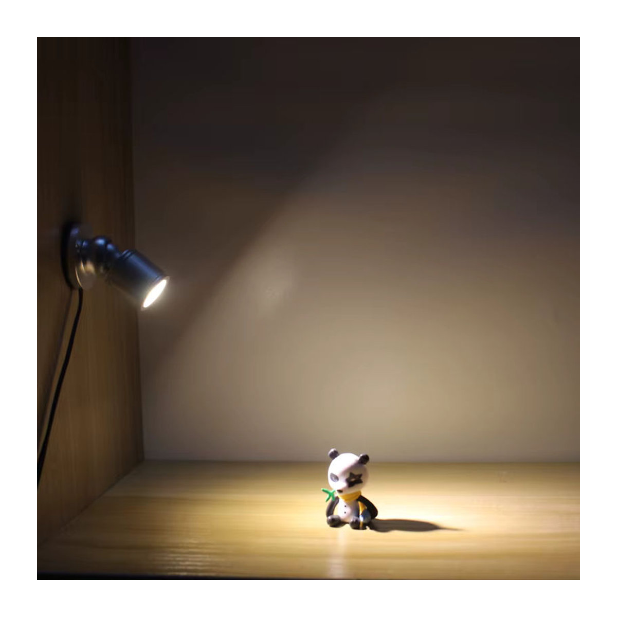 ROANJUNYH LED USB Spotlight 3W Möbelbeleuchtung für Vitrine und Schrank in Weiß oder Schwarz - Bild 3