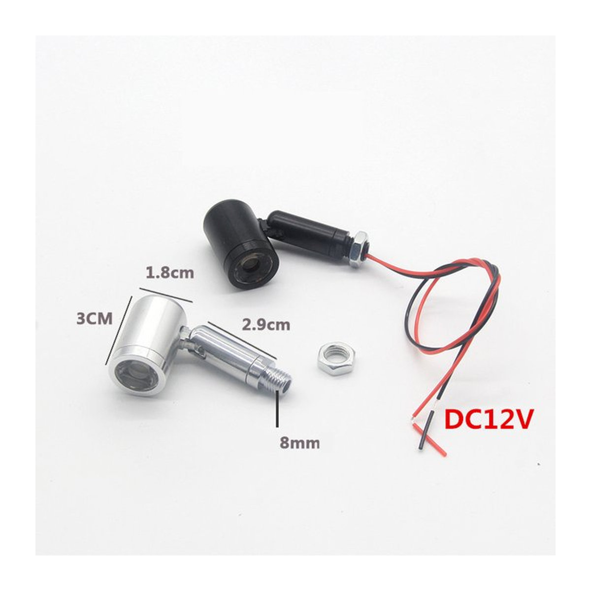 ROANJUNYH Mini LED USB Scheinwerfer 3W für Möbelbeleuchtung in Silber - Bild 1