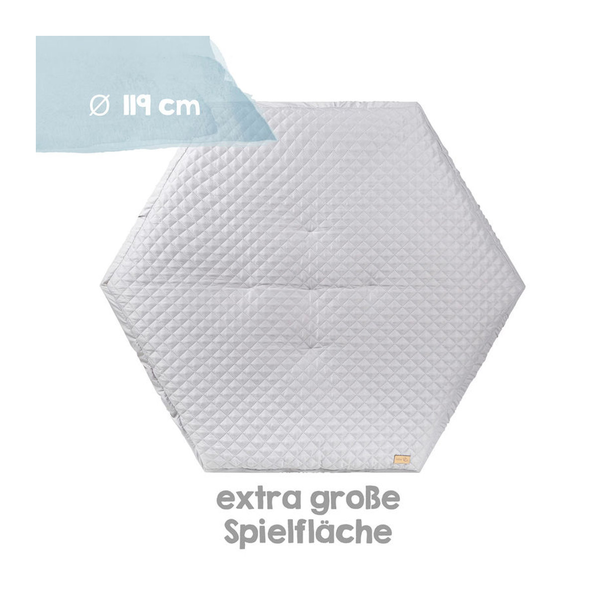 Roba Laufgitter Set mit Matratze in Grau und Weiß aus Mikrofaser - Bild 1