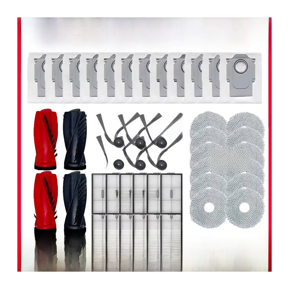 Roborock Saros 10R Zubehör-Kit mit Hauptseitenbürste, Hepa-Filter, Mopptuch und Staubbeuteln in Bunt - Bild 4