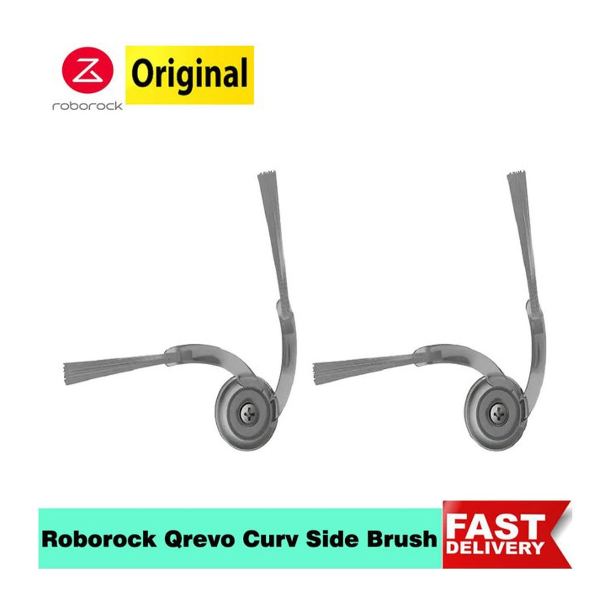 Roborock Seitenbürsten Ersatzteile Grau für Qrevo Curv, Saros 10, 10R und Z70 Staubsauger Arc Edge Brushs - Bild 1