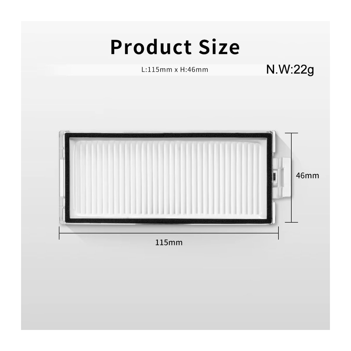 Roborock Waschbarer HEPA Filter als Ersatzteil für Q7 Max, Q7 Max+ und Q5 Pro Saugroboter in Weiß - Bild 3