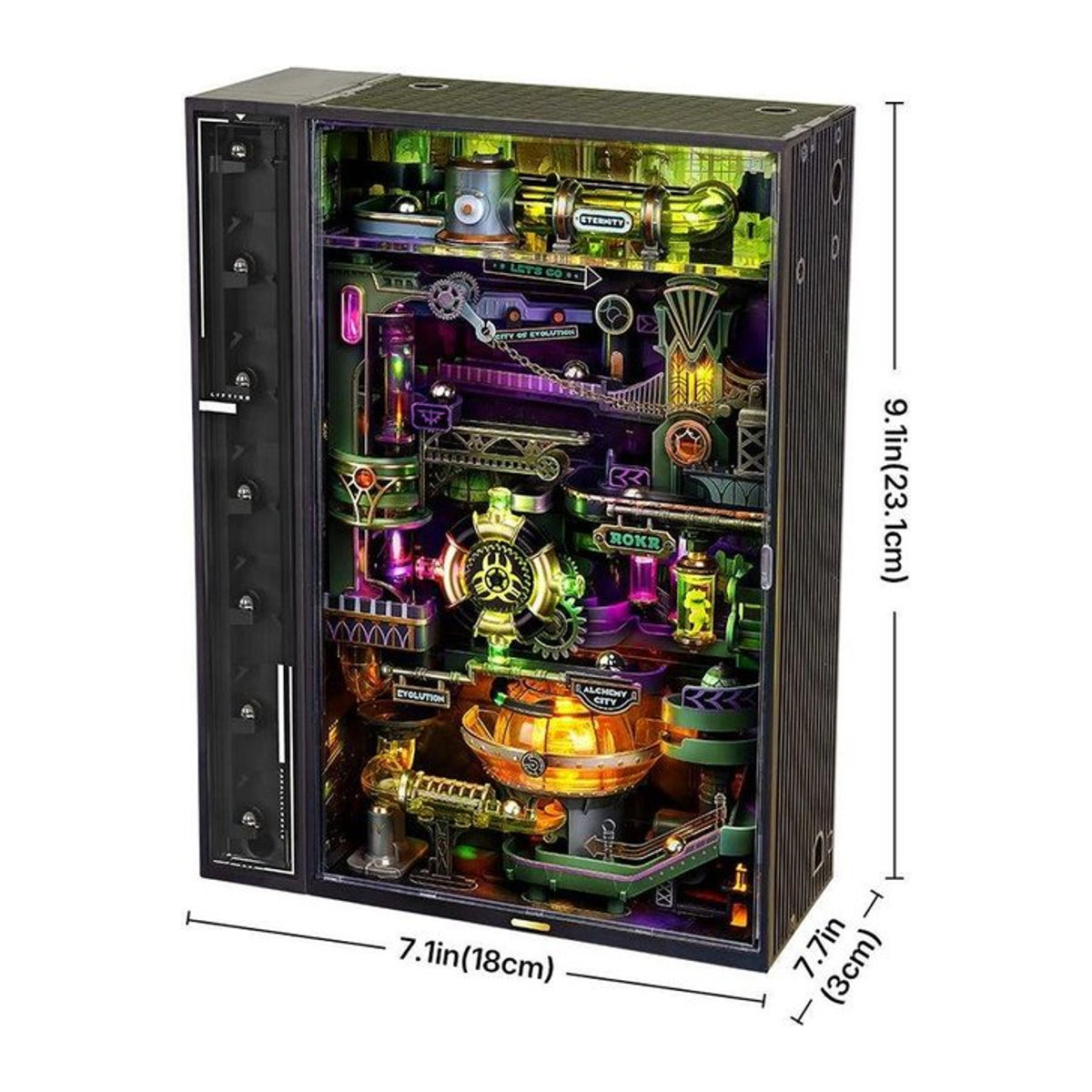 ROBOTIME ROKR Alchemie Stadt Murmelbahn Mechanisches 3D-Puzzle MR04S - Bild 1