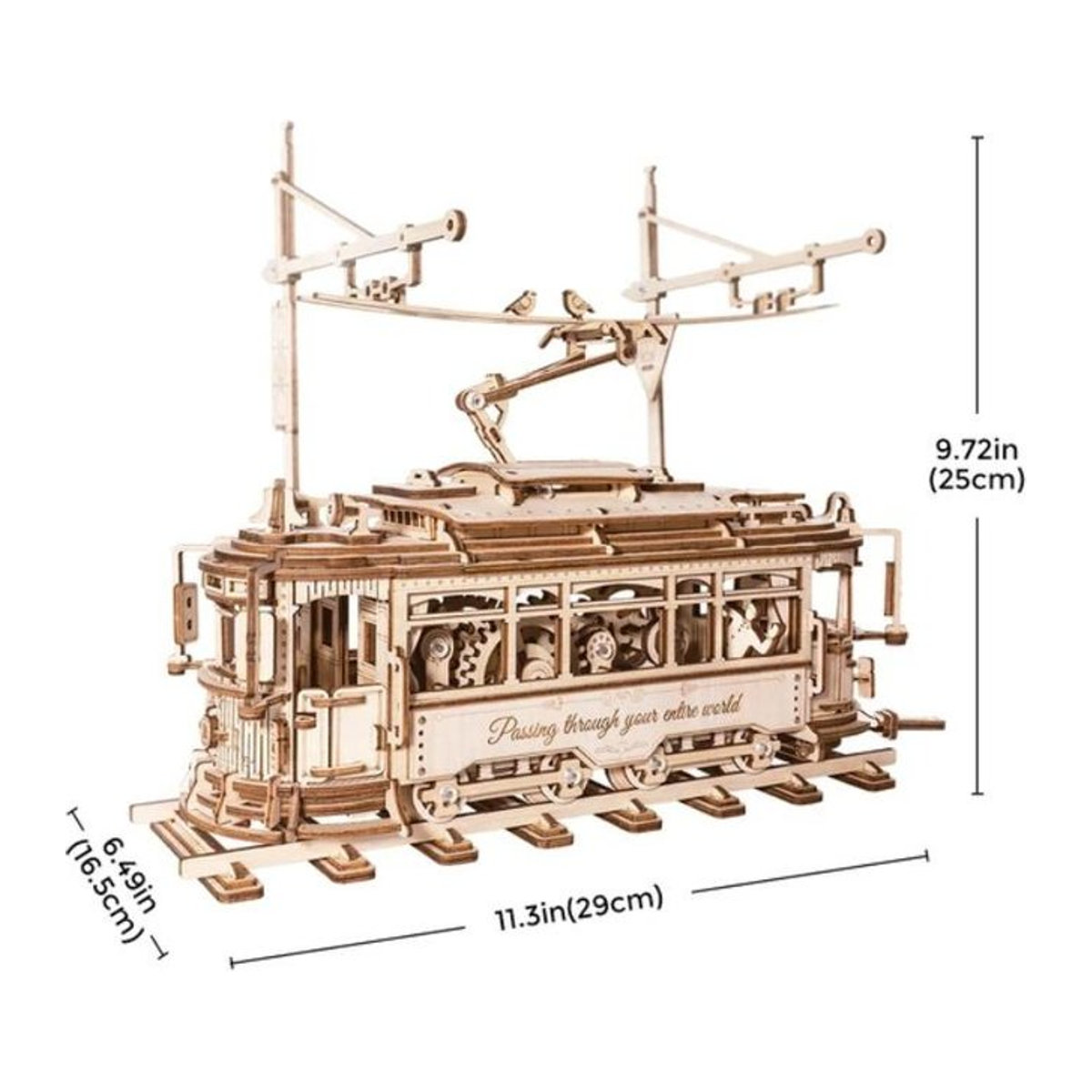 ROBOTIME ROKR Klassische Stadtbahn 3D Holzpuzzle LK801 aus Holz - Bild 1