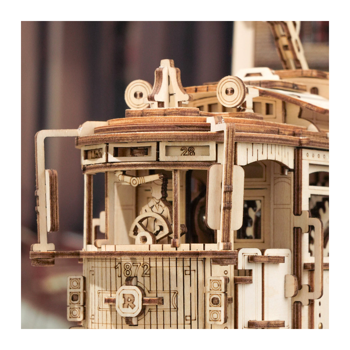 ROBOTIME ROKR Klassische Stadtbahn 3D Holzpuzzle LK801 aus Holz - Bild 3