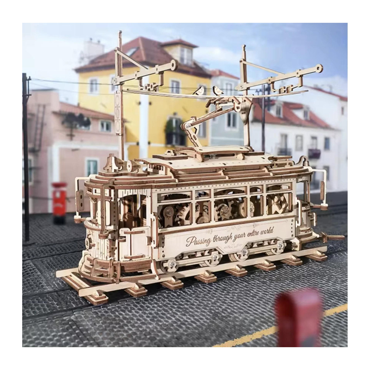 ROBOTIME ROKR Klassische Stadtbahn 3D Holzpuzzle LK801 aus Holz - Bild 5