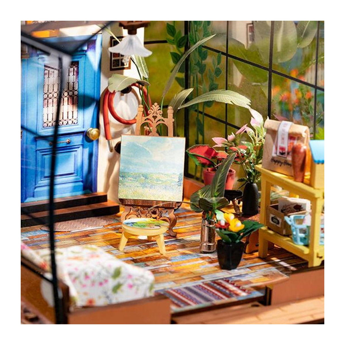 ROBOTIME Rolife 3D-Puzzle Cathys Blumenhaus DIY Miniaturhaus DG104 aus Holz und Glas in Mehrfarbig - Bild 4