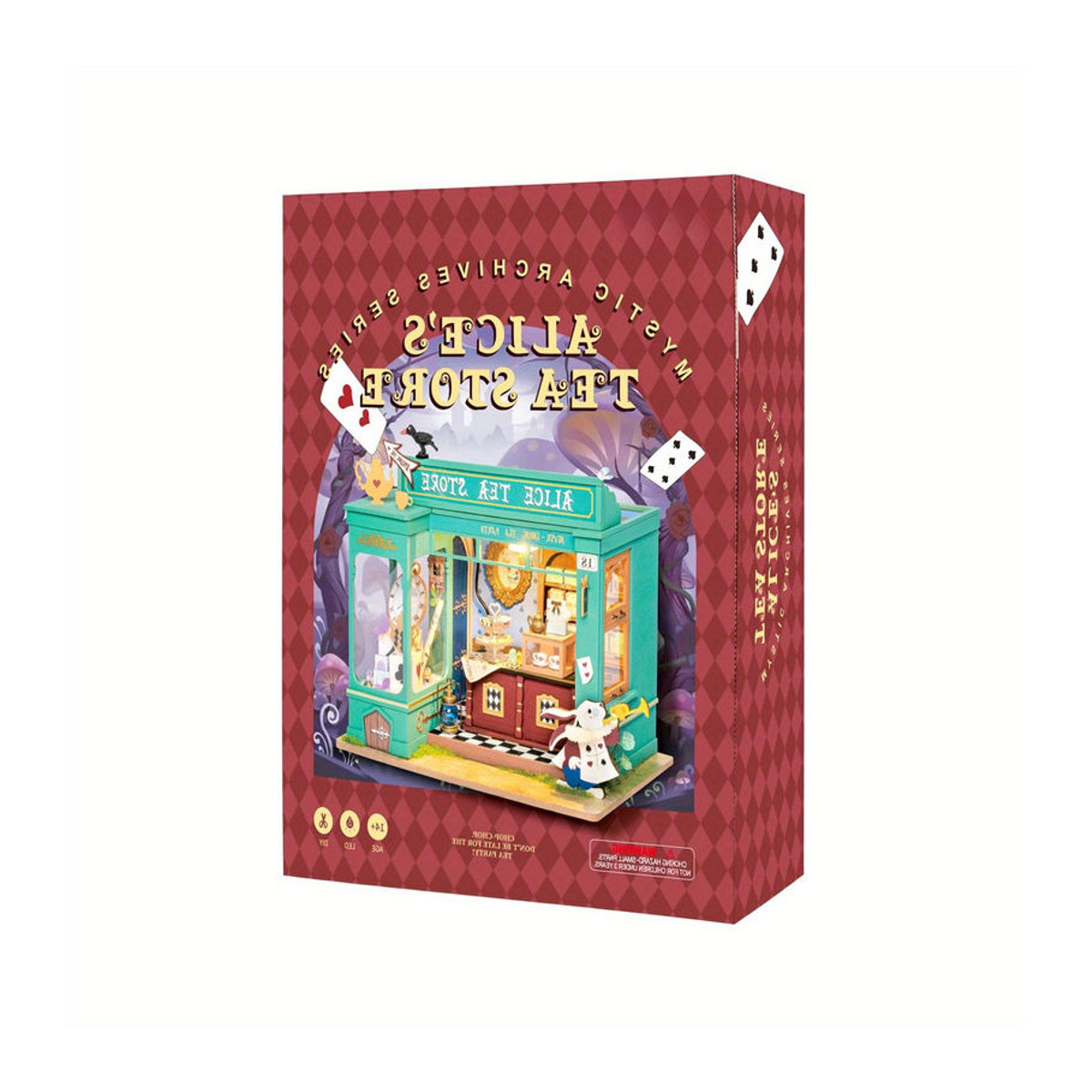 ROBOTIME Rolife Alice's Teeladen 3D-Puzzle DIY Miniaturhaus-Bausatz im Vintage-Stil - Bild 7
