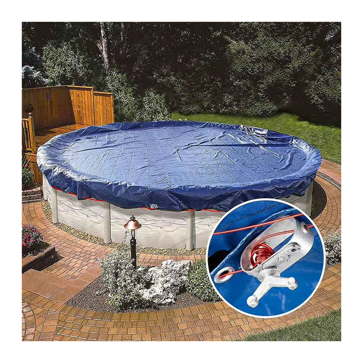 Robuste Kabelwinde aus Metall für die Schwimmbadabdeckung von rechteckigen Pools - Bild 2