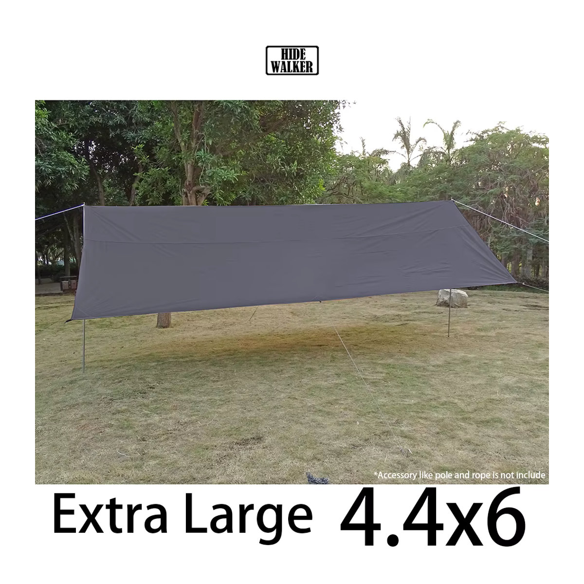 Robuste wasserdichte Plane aus 210D Oxford für Sonnenschutz und Outdoor-Camping, Hide Walker, 4 x 6 m - Bild 3