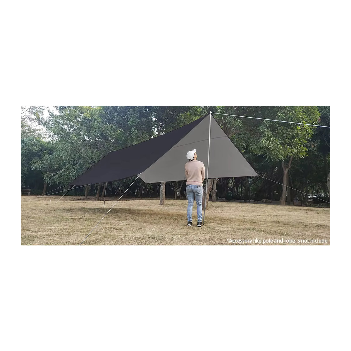 Robuste wasserdichte Plane aus 210D Oxford für Sonnenschutz und Outdoor-Camping, Hide Walker, 4 x 6 m - Bild 5