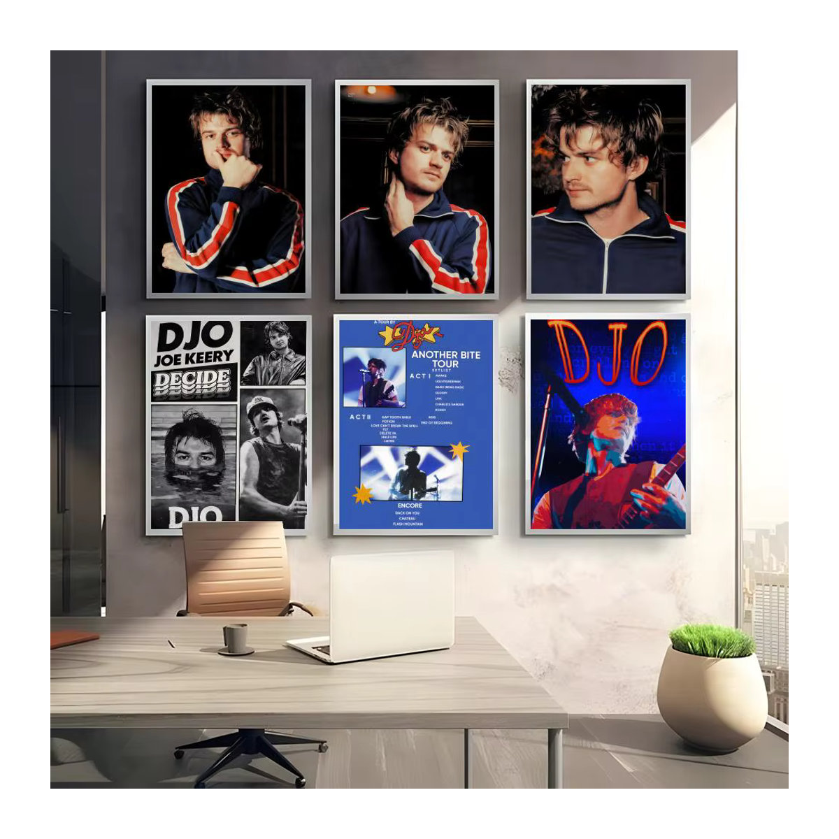 ROCK Joe K-Keery SINGER Poster, selbstklebender Wandkunstdruck in Schwarz und Mehrfarbig, rechteckig, B: 20 cm, H: 15 cm, T: 9 cm - Bild 2