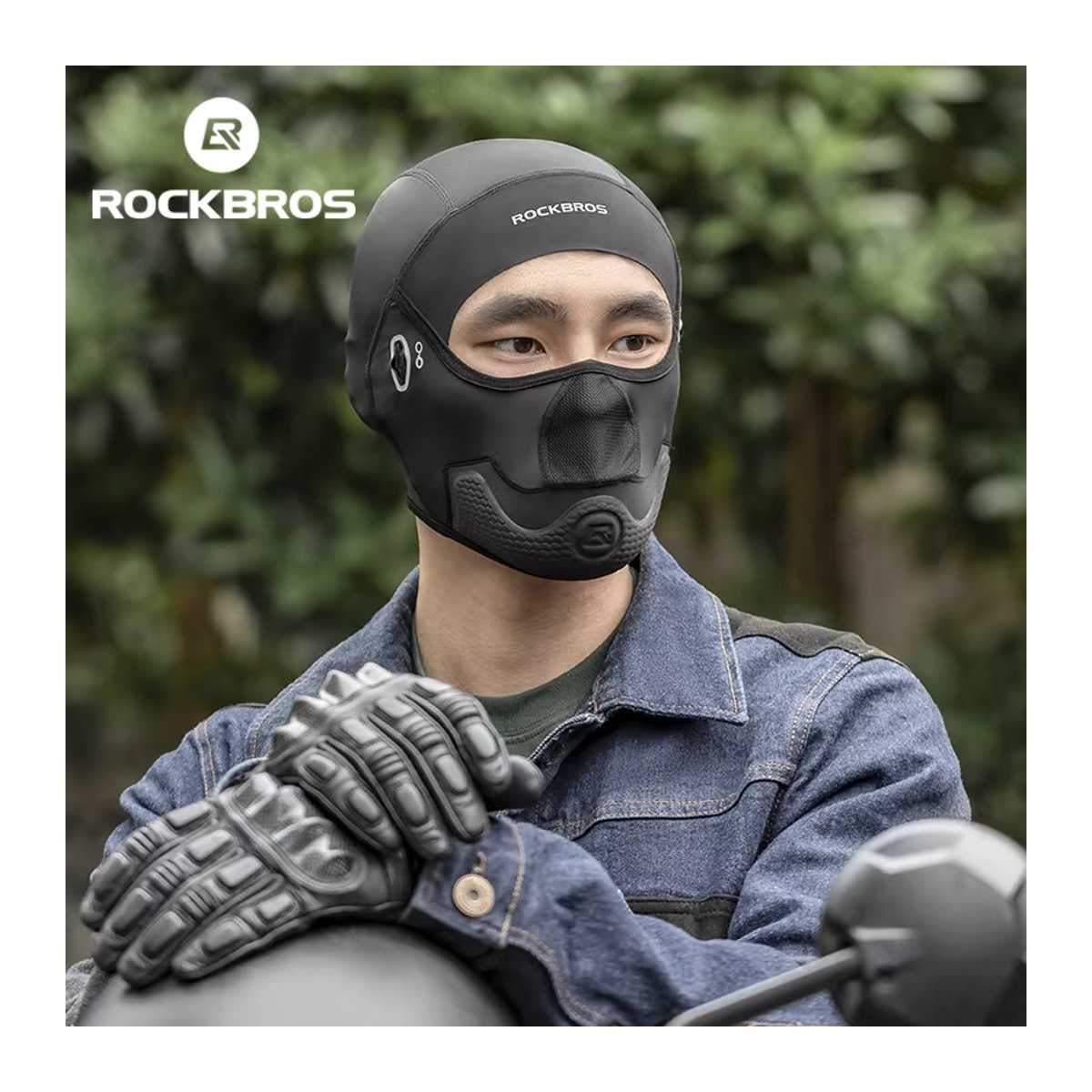 ROCKBROS Fahrradmütze aus Eisseide in Schwarz mit UV-Schutz und kühlender Funktion für Sport und Wandern - Bild 2