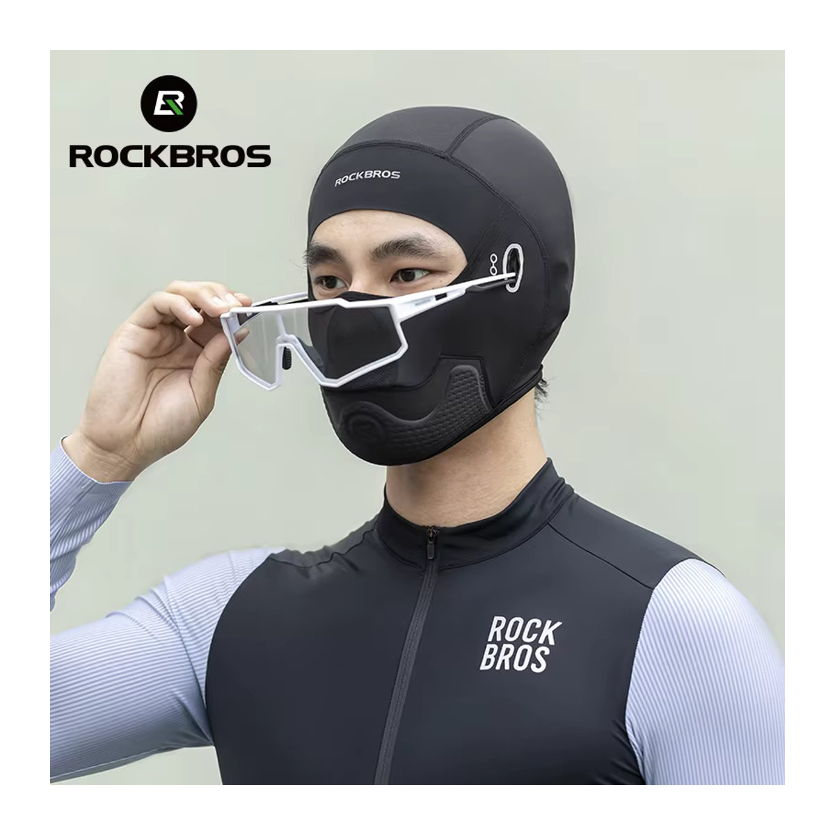 ROCKBROS Fahrradmütze aus Eisseide in Schwarz mit UV-Schutz und kühlender Funktion für Sport und Wandern - Bild 3