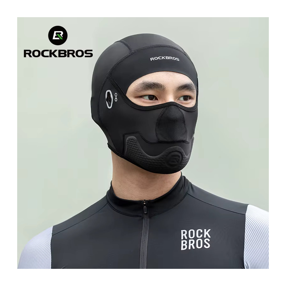 ROCKBROS Fahrradmütze aus Eisseide in Schwarz mit UV-Schutz und kühlender Funktion für Sport und Wandern - Bild 4