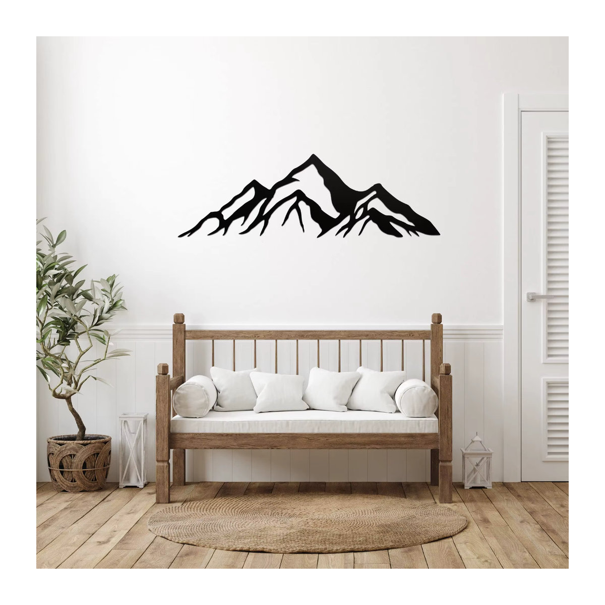 Rocky Mountains Metall-Wandkunst in Schwarz als hängende Wanddekoration für dein Wohnzimmer oder Schlafzimmer - Bild 2