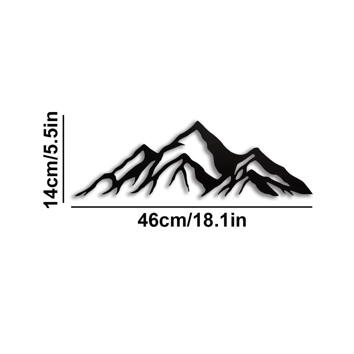 Rocky Mountains Metall-Wandkunst in Schwarz als hängende Wanddekoration für dein Wohnzimmer oder Schlafzimmer - Bild 3