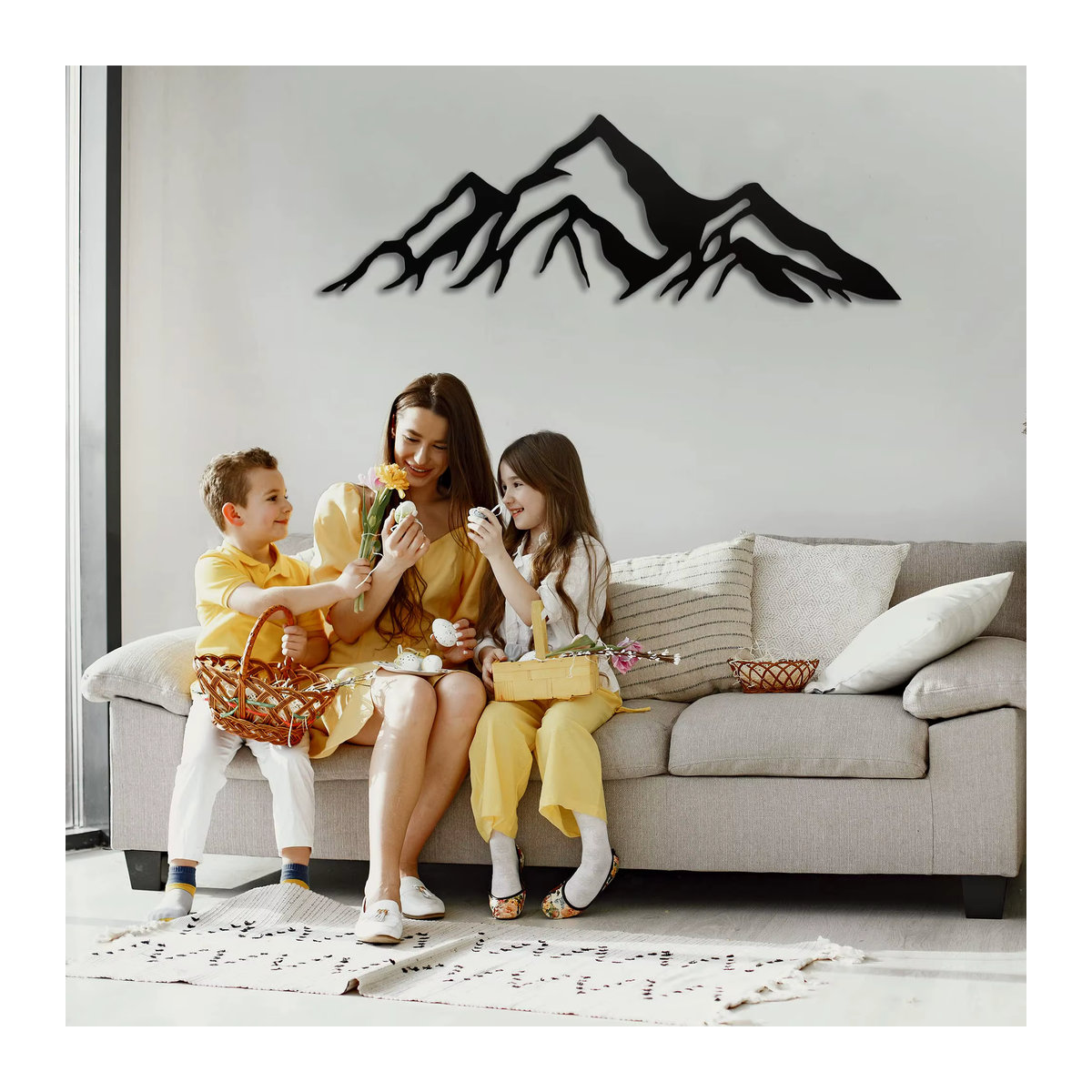 Rocky Mountains Metall-Wandkunst in Schwarz als hängende Wanddekoration für dein Wohnzimmer oder Schlafzimmer - Bild 4