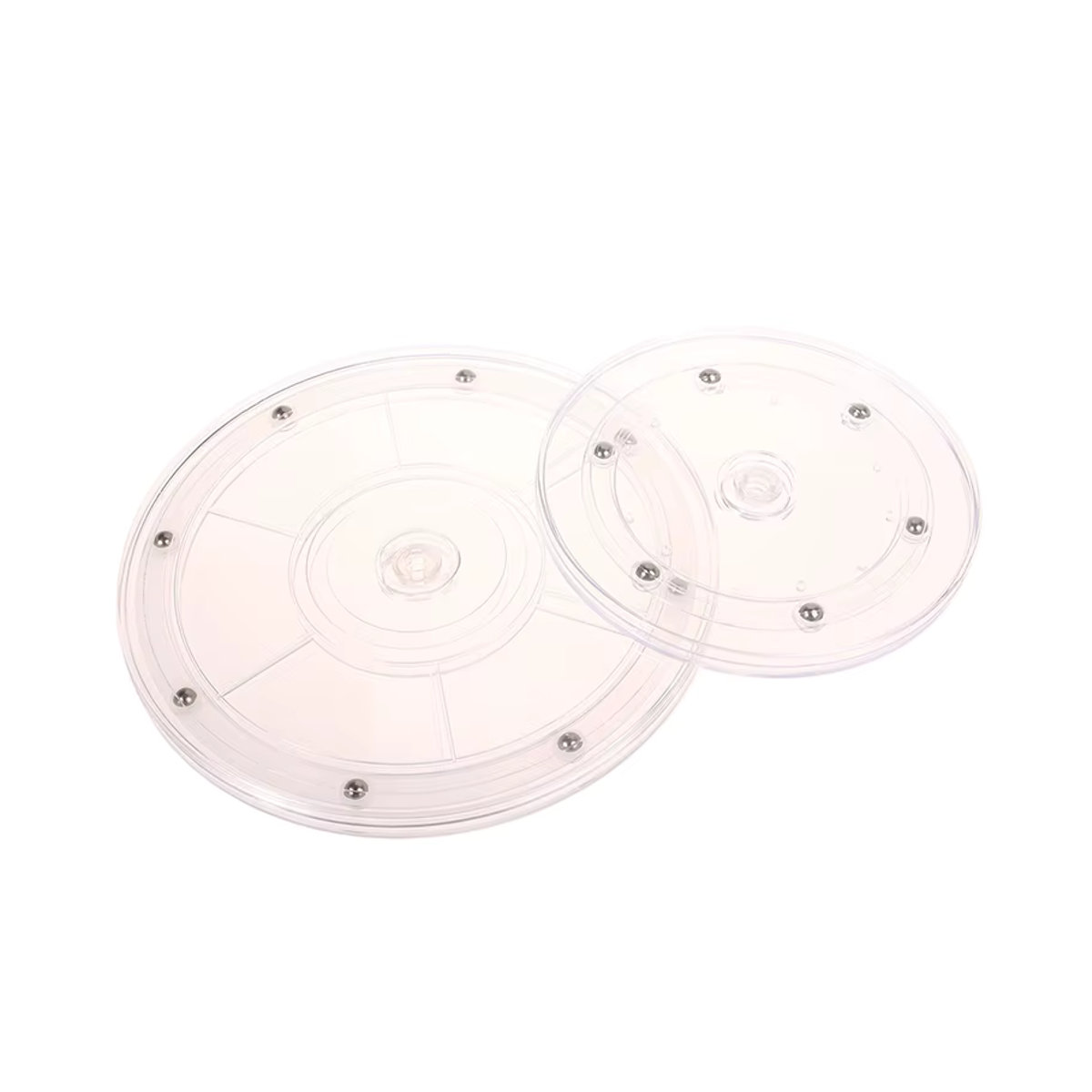 Rotierende Acryl-Plattenspieler-Basis aus transparentem Kunststoff für Fotografie und Präsentationen, Durchmesser: 7,5 cm bis 20 cm - Bild 3