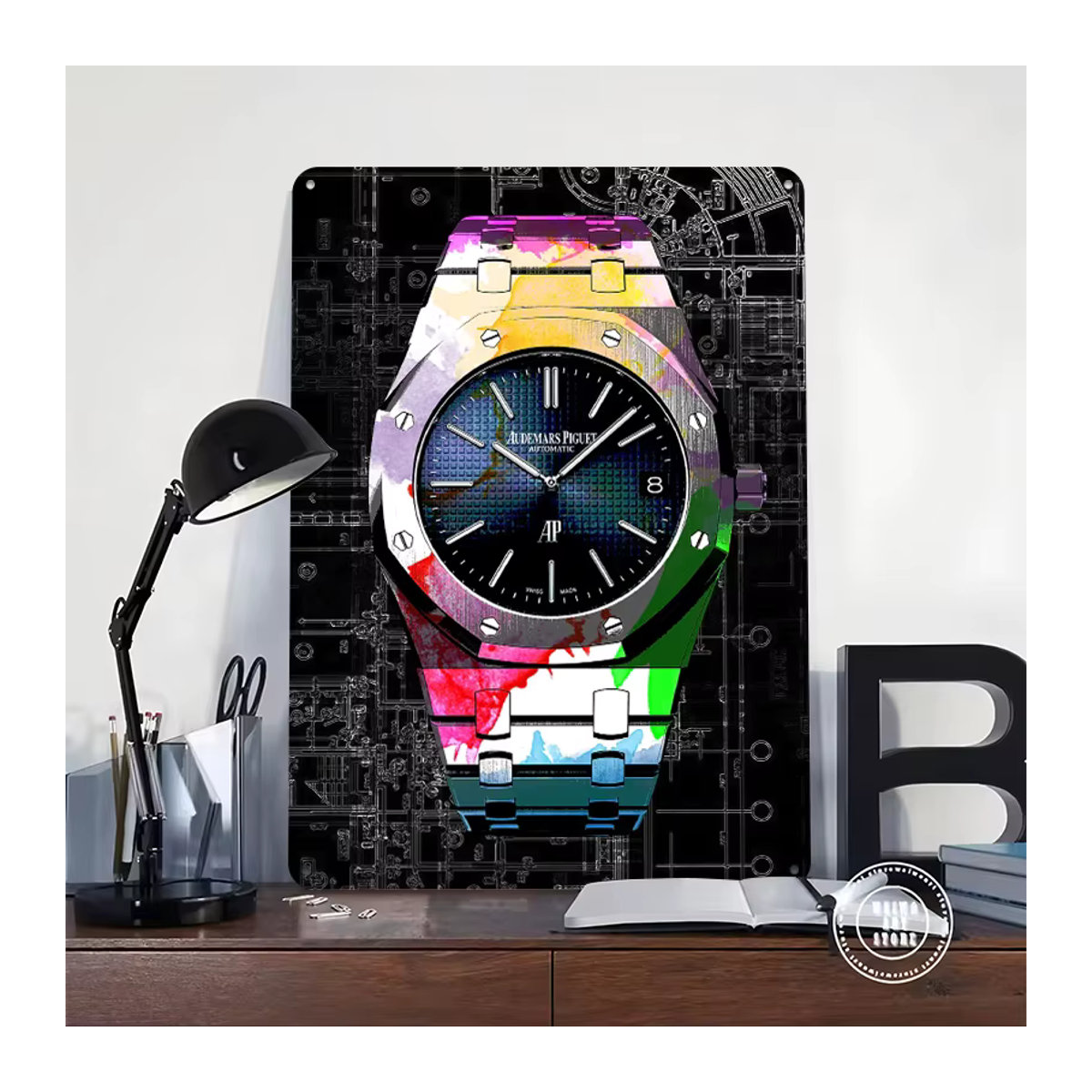 Royal Oak Vintage Metallschild Abstrakt Mehrfarbig Wandkunst aus Metall, B/H: 20 x 30 cm - Bild 2