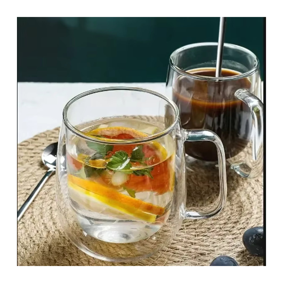 RSCHEF Doppelwandige Tee Glas Tassen Set Transparent, Hitzebeständig, 80-450 ml - Bild 2