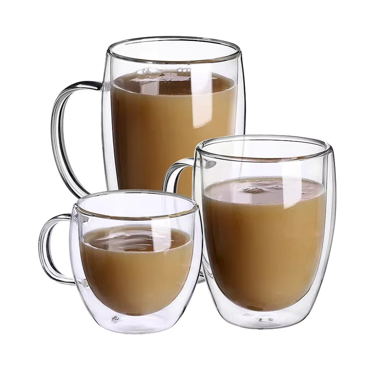 RSCHEF Doppelwandige Tee Glas Tassen Set Transparent, Hitzebeständig, 80-450 ml - Bild 4