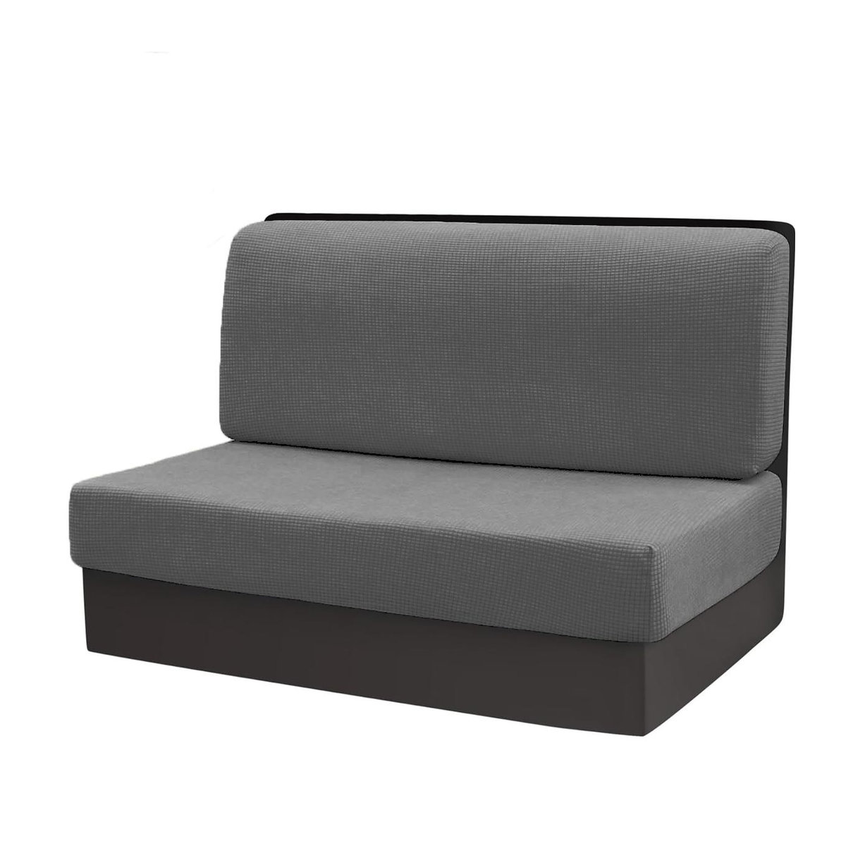 RTTIME Stretch-Jacquard-Sitzkissenbezüge für Esszimmer, Sofas und Autositzbänke in Dunkelbraun - Bild 4