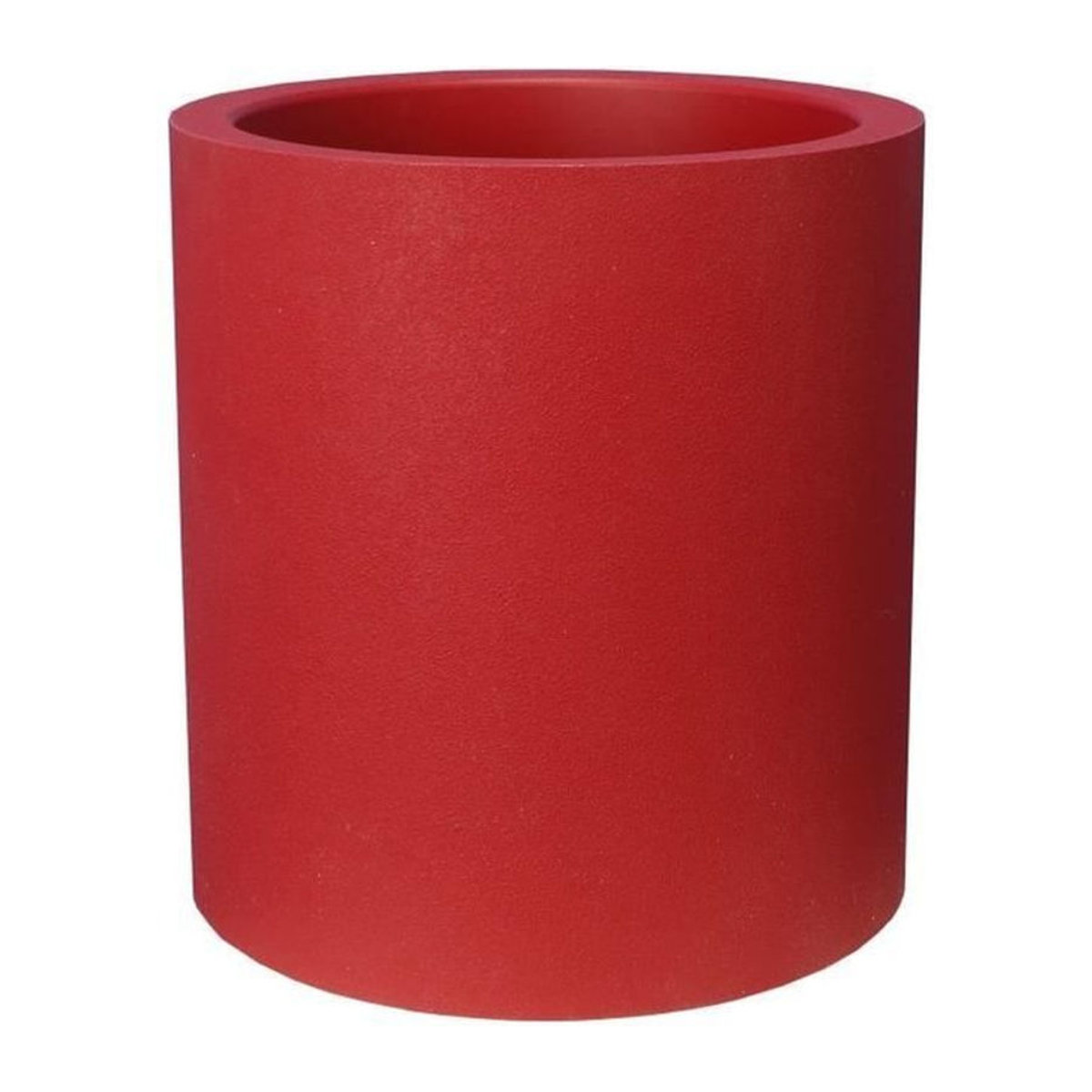 Runder Blumentopf RIVIERA aus Granit in Rot mit einem Volumen von 28L und den Maßen Durchmesser: 39 cm, Höhe: 43 cm - Bild 2