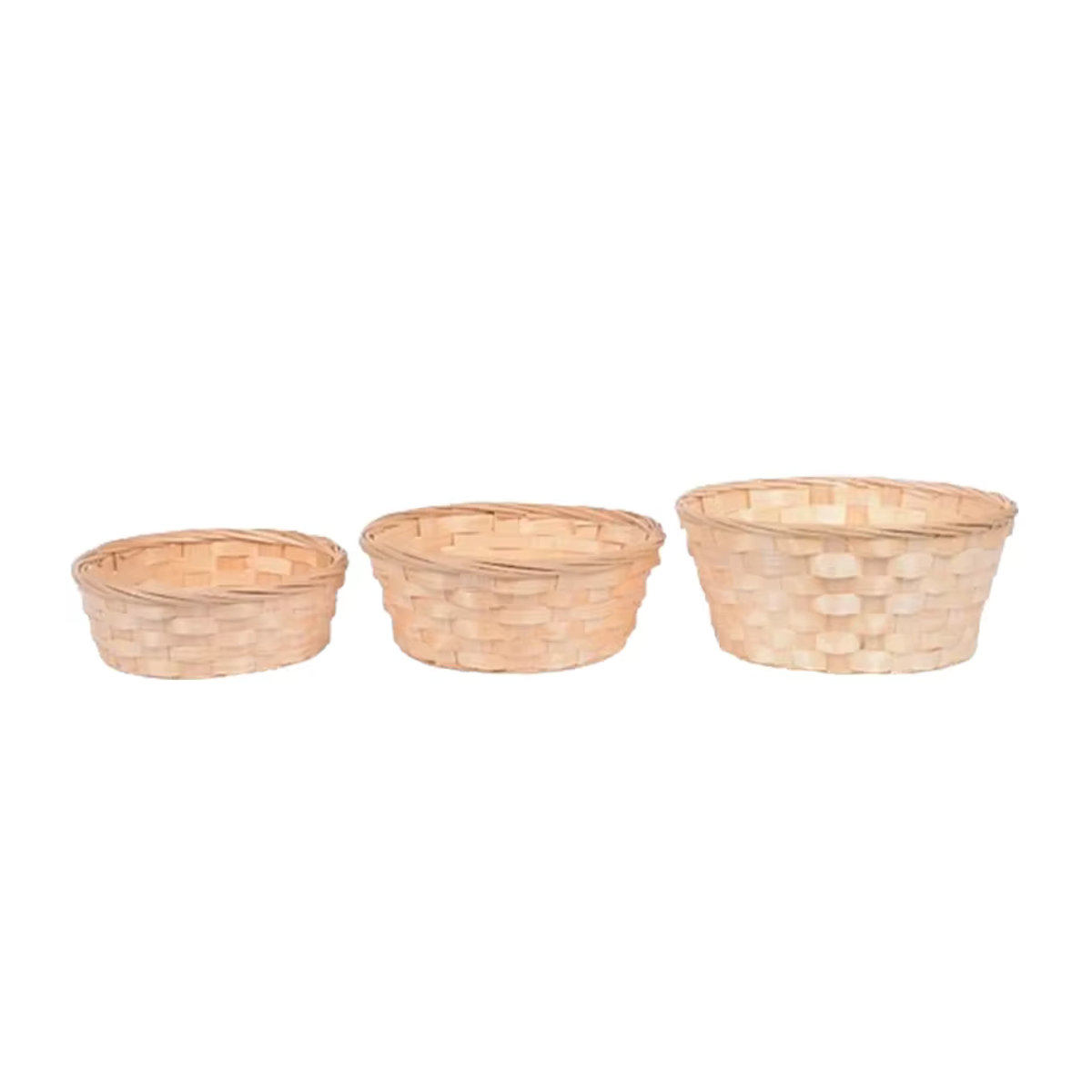Runder Servierkorb von WHPHous aus Rattan und Bambus in Beige für Obst, Brot oder Snacks im rustikalen Design - Bild 4