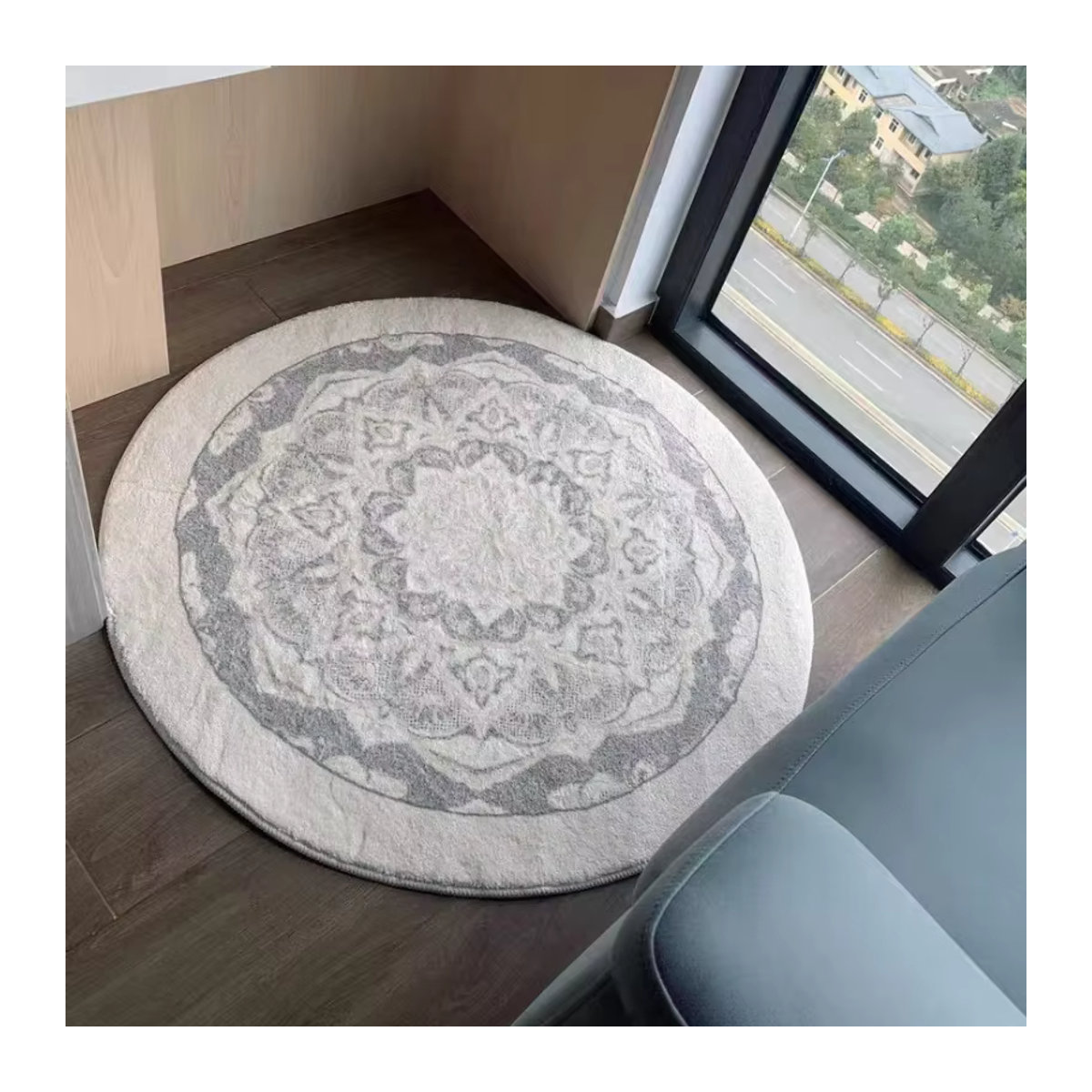 Runder Teppich für Wohnzimmer und Schlafzimmer, weich, waschbar und rutschfest - Bild 2