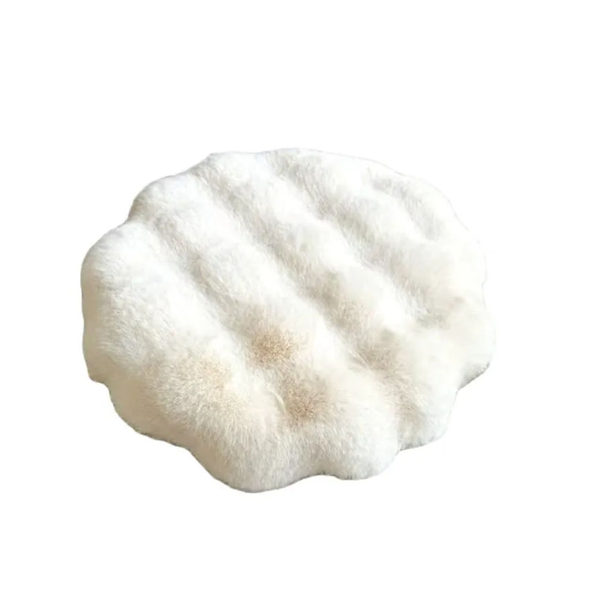Rundes Futon-Kissen aus Kunstkaninchenfell mit Memory Foam als weiche Tatami-Matte im japanischen Stil und Meditationssitzpolster - Bild 3