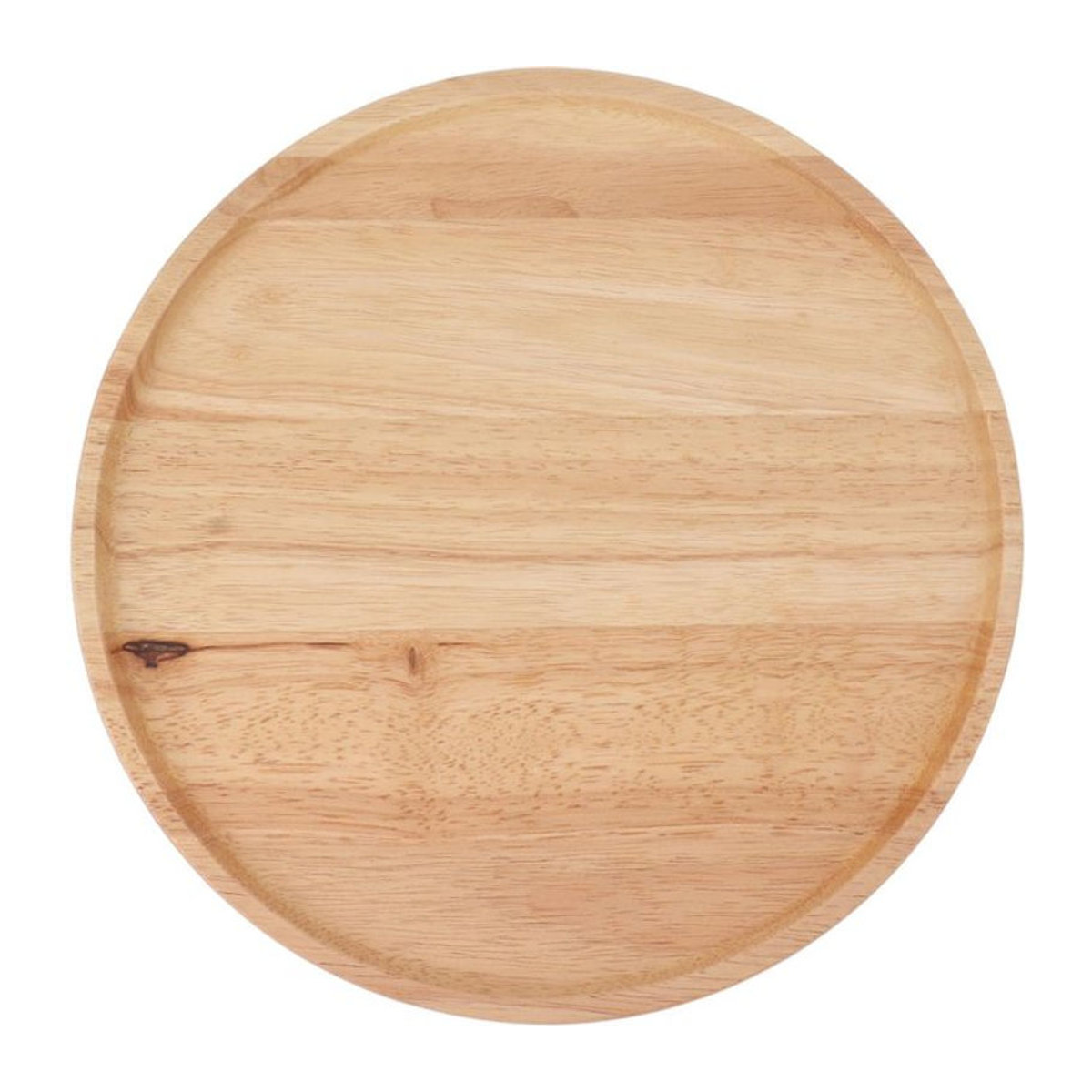 Rundes Holztablett CosyHome in Braun, Durchmesser: 30 cm, minimalistisches Serviertablett - Bild 1