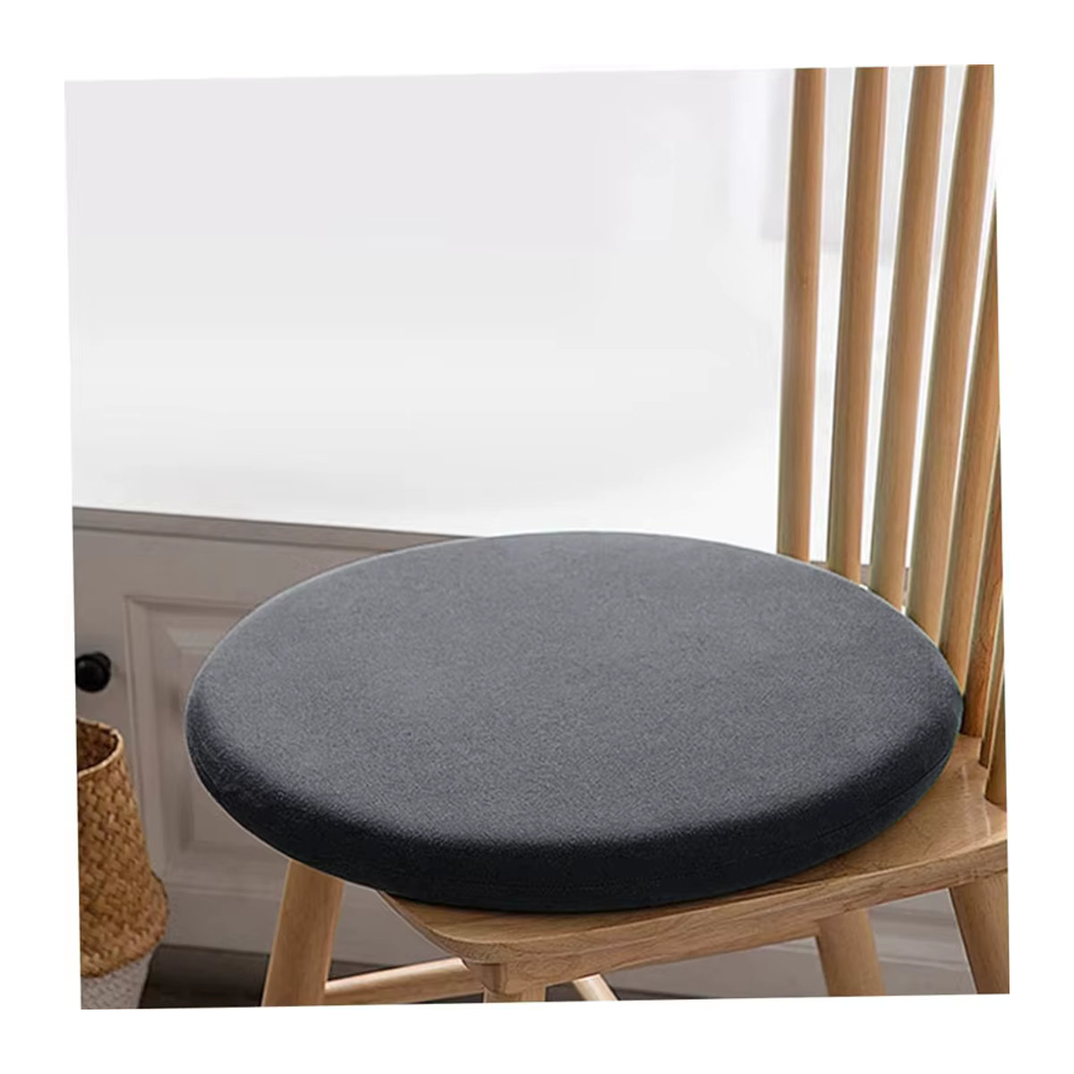 Rundes Sitzkissen aus Memory-Schaum mit abnehmbarem Bezug und Reißverschluss, verdickte Stuhlpolsterung in den Größen Durchmesser: 30 cm, 35 cm, 40 cm oder 45 cm - Bild 2
