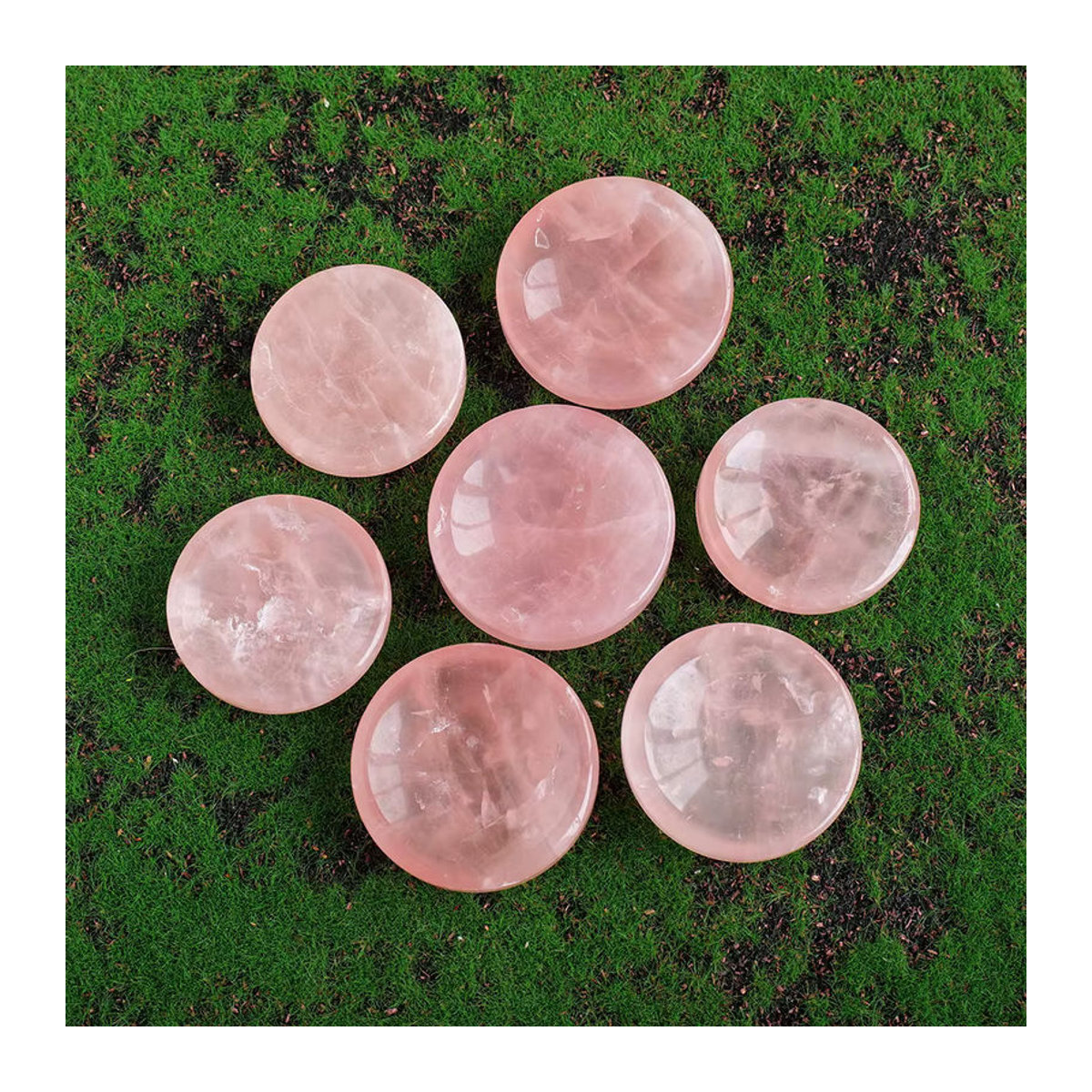 Runyangshi Rosenquarz Schale aus natürlichem rosa Kristall als dekoratives Heilstein-Ornament - Bild 5