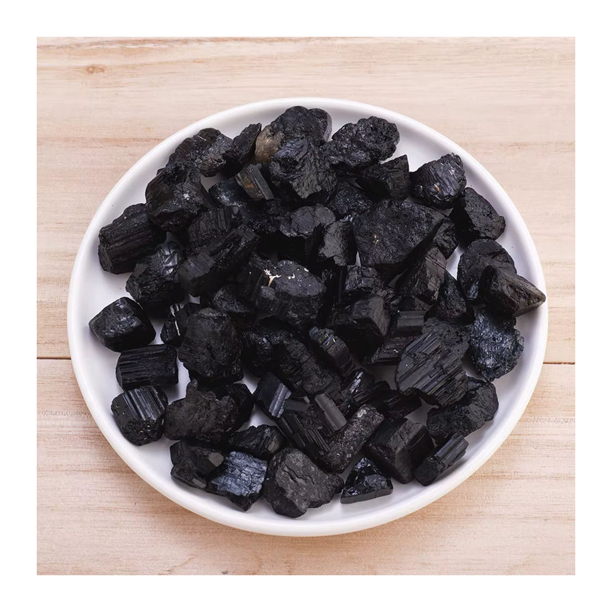 Runyangshi Schwarzer Turmalin Natürliche Rohsteine für Reiki und Dekoration 50 g - Bild 4