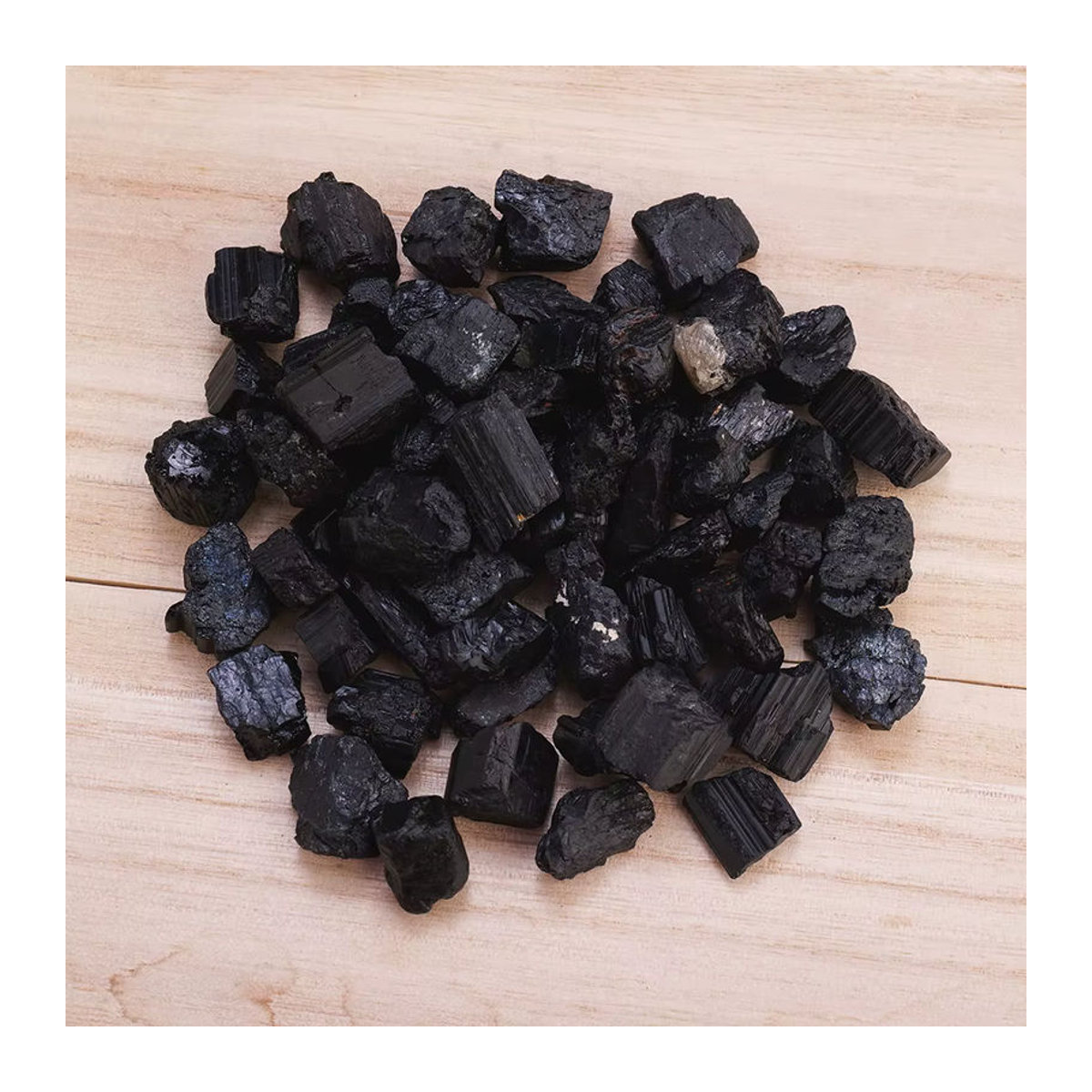 Runyangshi Schwarzer Turmalin Natürliche Rohsteine für Reiki und Dekoration 50 g - Bild 6