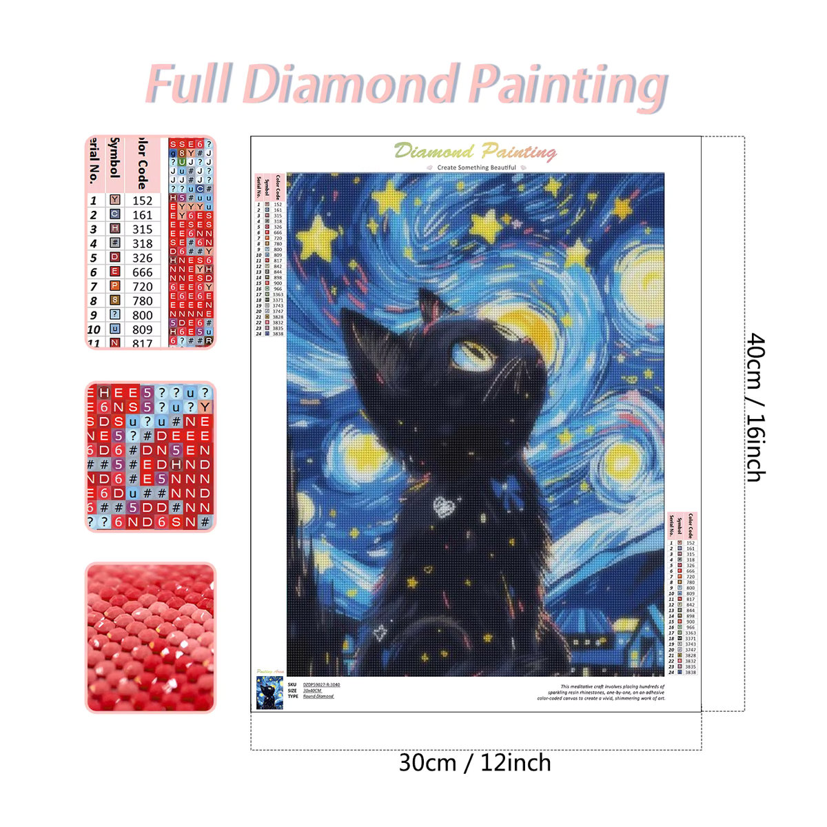 RUOPOTY 5D Diamantgemälde zum Selbermachen mit Tiermotiven, modernes DIY-Set in Mehrfarbig, quadratisch - Bild 1