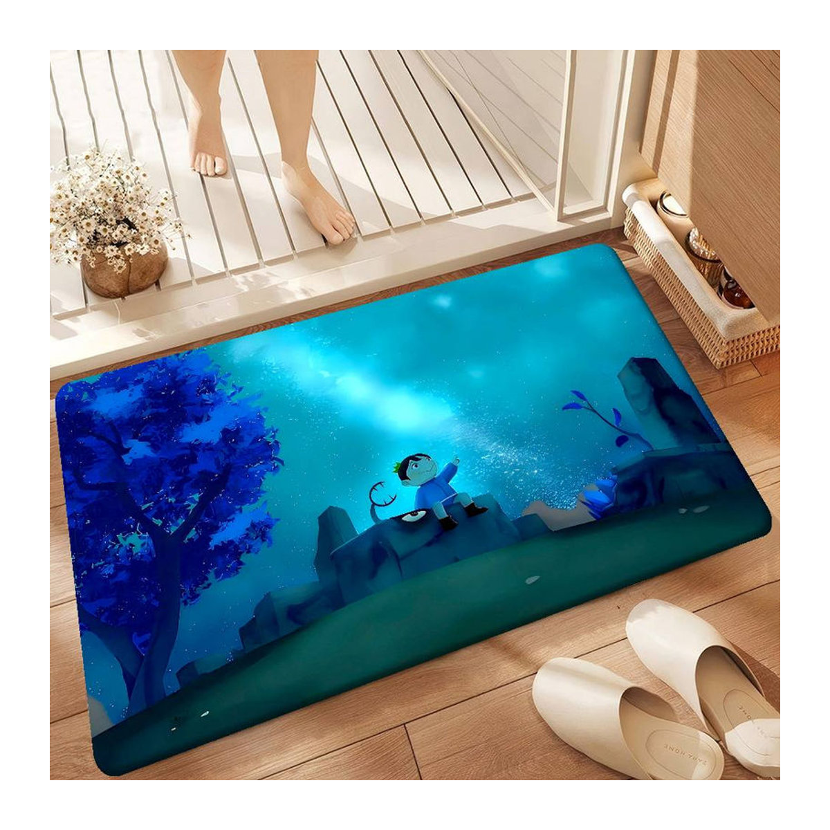 Rutschfeste Anime R-Ranking Of Kings Fußmatte aus Vliesstoff für Badezimmer, Schlafzimmer oder Wohnzimmer, B/T: 60 x 40 cm - Bild 4