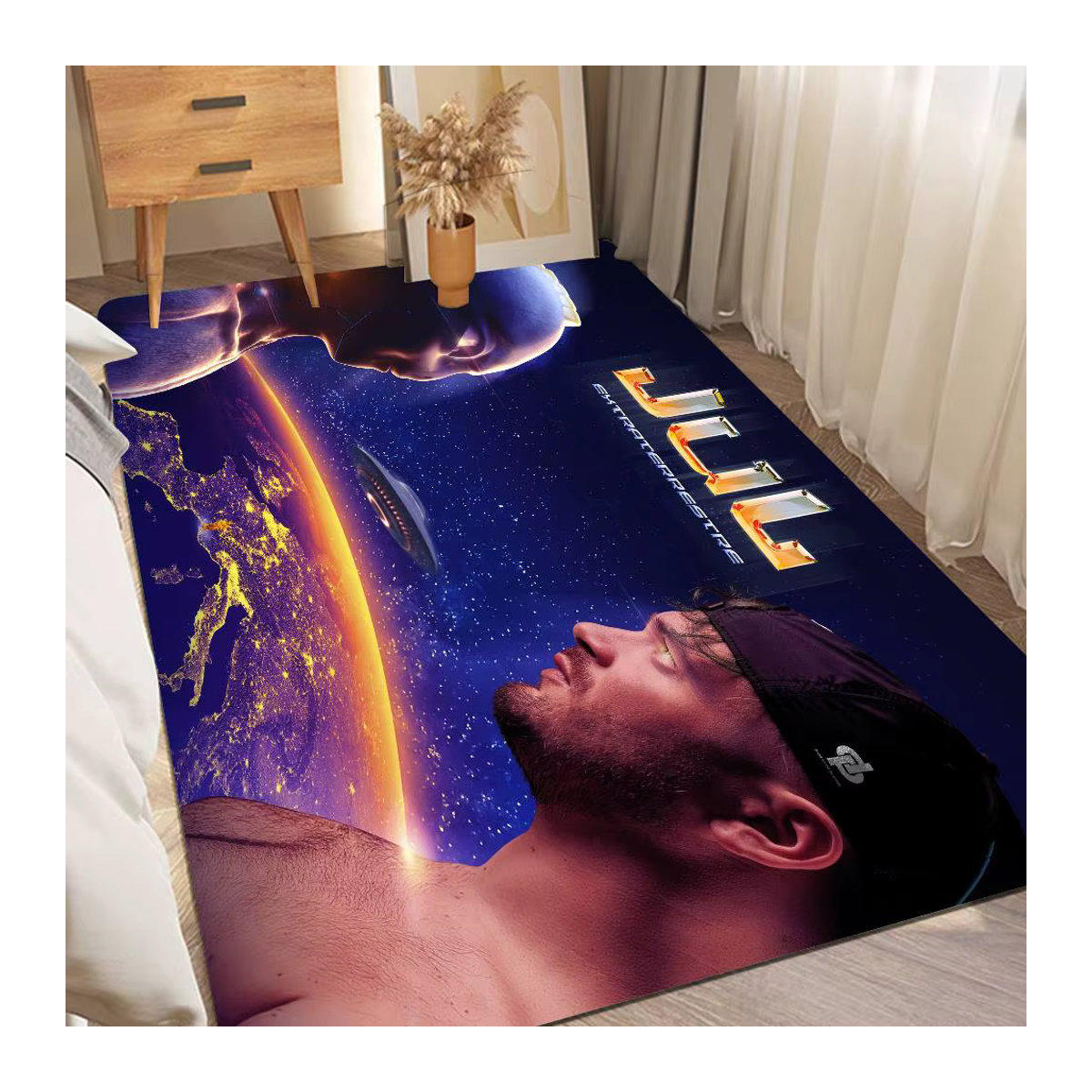 Rutschfeste Bodenmatte im Retro-Design mit Rapper JuL C'est Pas Des Motiv für Wohnzimmer und Küche - Bild 2