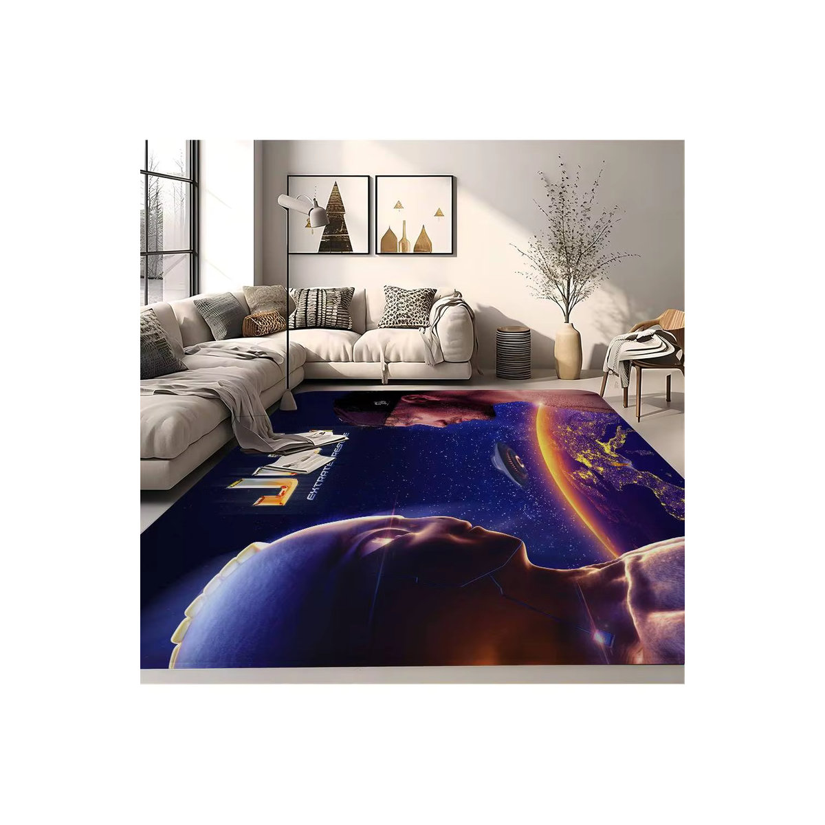 Rutschfeste Bodenmatte im Retro-Design mit Rapper JuL C'est Pas Des Motiv für Wohnzimmer und Küche - Bild 7