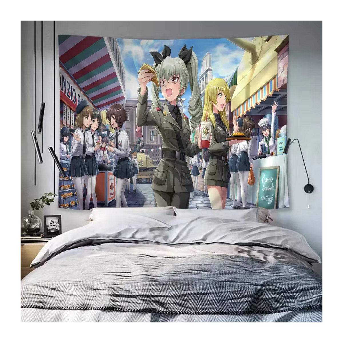 Rutschfeste Bodenmatte mit Mädchen und Panzer Motiv für Wohnzimmer, Kinderzimmer oder Waschküche - Bild 2