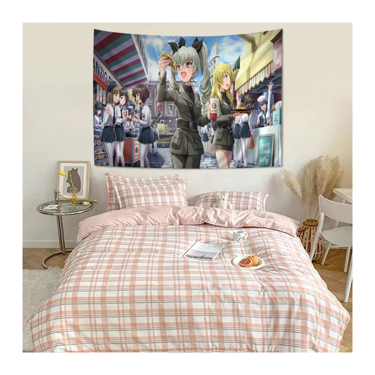 Rutschfeste Bodenmatte mit Mädchen und Panzer Motiv für Wohnzimmer, Kinderzimmer oder Waschküche - Bild 3