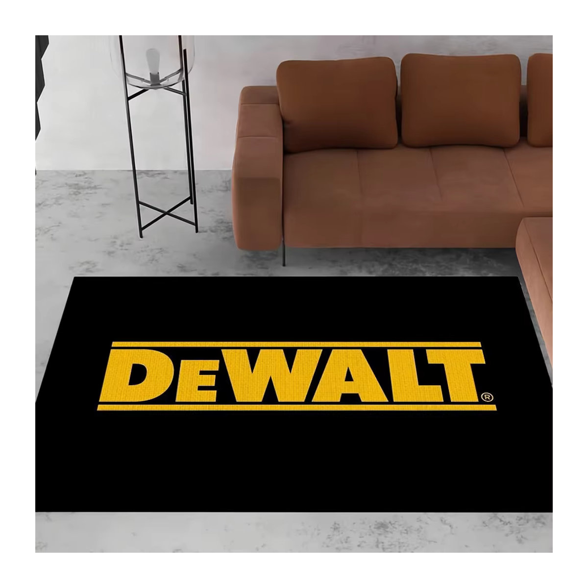 Rutschfeste D-Dewalts Fußmatte Willkommen in Schwarz für Eingang, Balkon, Badezimmer oder Schlafzimmer - Bild 2