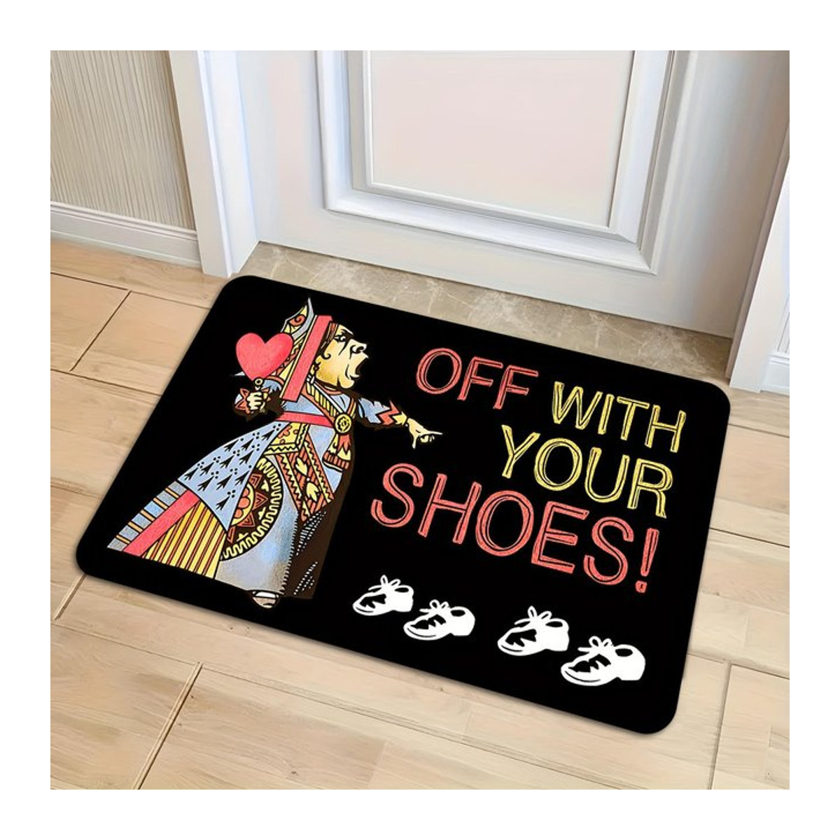 Rutschfeste Fußmatte Schuhe aus in Schwarz für Innen- und Außenbereiche B/B: 60 cm, T: 40 cm - Bild 1