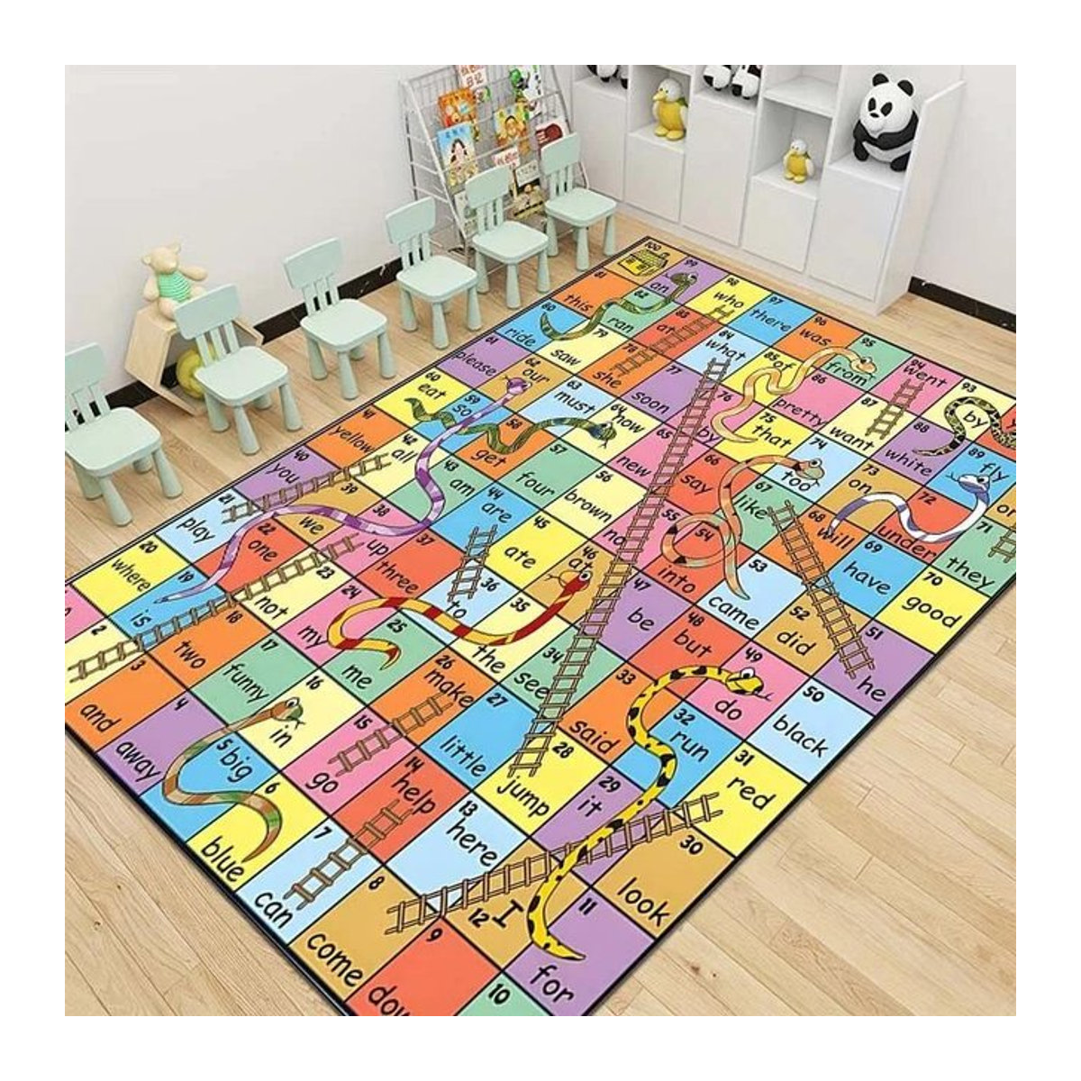 Rutschfeste Kinderspielmatte mit Alphabet und Weltraum-Themen für dein Kinderzimmer, Multicolor, B/T: 50 x 80 cm - Bild 1
