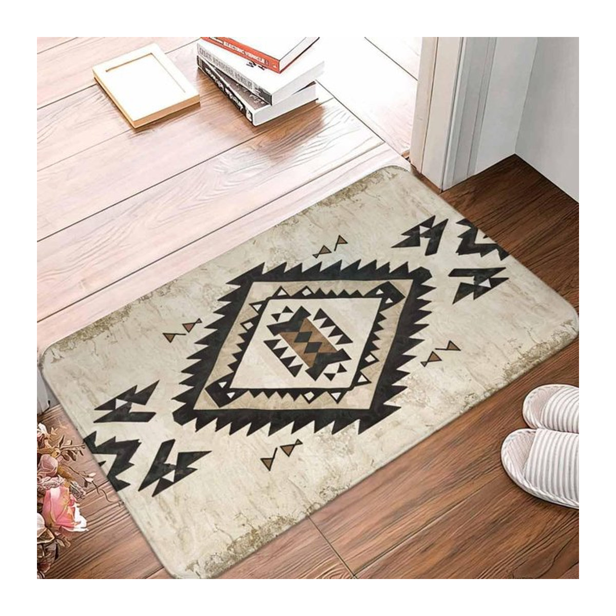 Rutschfeste Küchenbodenmatte im Aztekischen Navajo Design für Badezimmer, Flur und Balkon, B/T: 40 x 120 cm - Bild 1