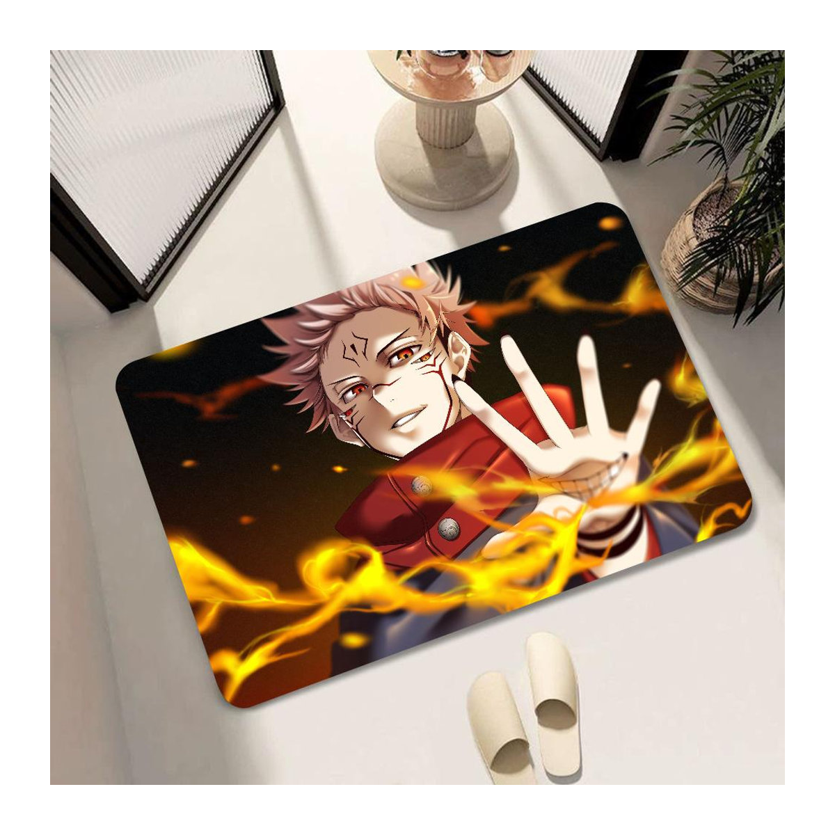Rutschfeste Küchenmatte mit Ryomen Sukuna Anime Design aus Jujutsu Kaisen, B/B/H: 60 x 40 cm - Bild 1