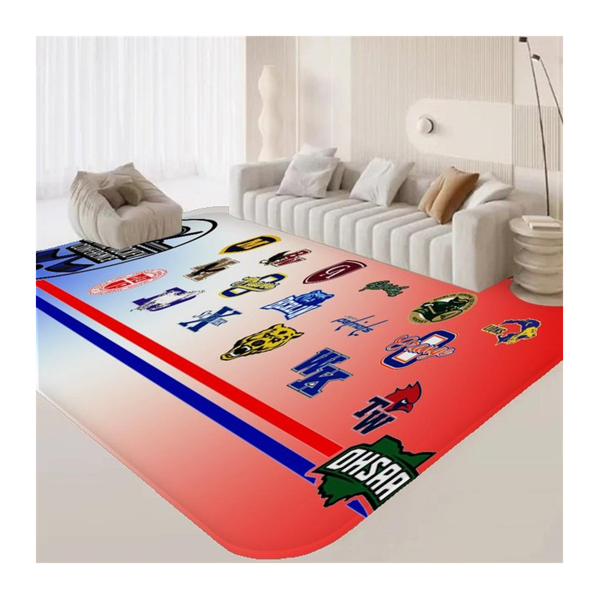 Rutschfeste Sport Eishockey Fußmatte von Karpetti in Multicolor, B/T: 150 x 100 cm - Bild 1
